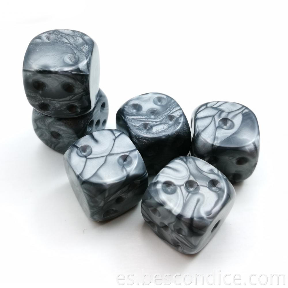 Marble Premium Quality Blank 16mm D6 Dice 2